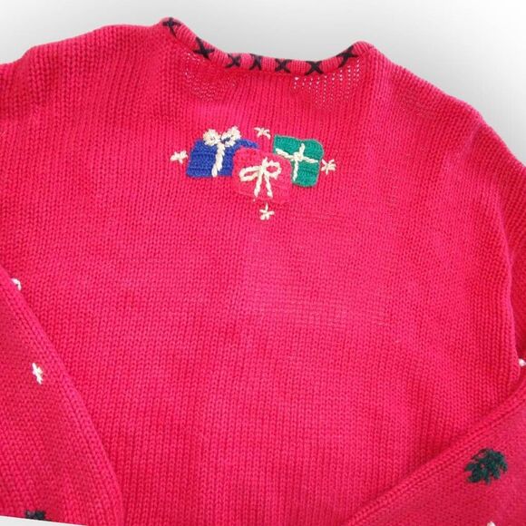 Design Originals Womens Cardigan Sz 2X Xmas Holiday Decorative Sweater Cotton Re - Picture 3 of 8